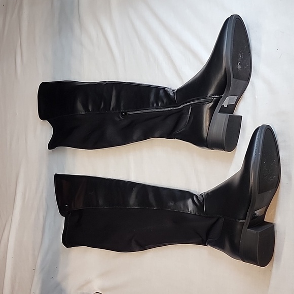 Fresh connection over the knee vegan leather black size 7.5 - Picture 1 of 7